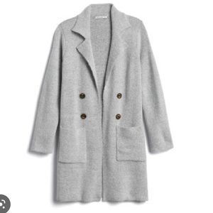 Pink Clover SOFT Hayley Double Pocket Coatigan in Grey Size M